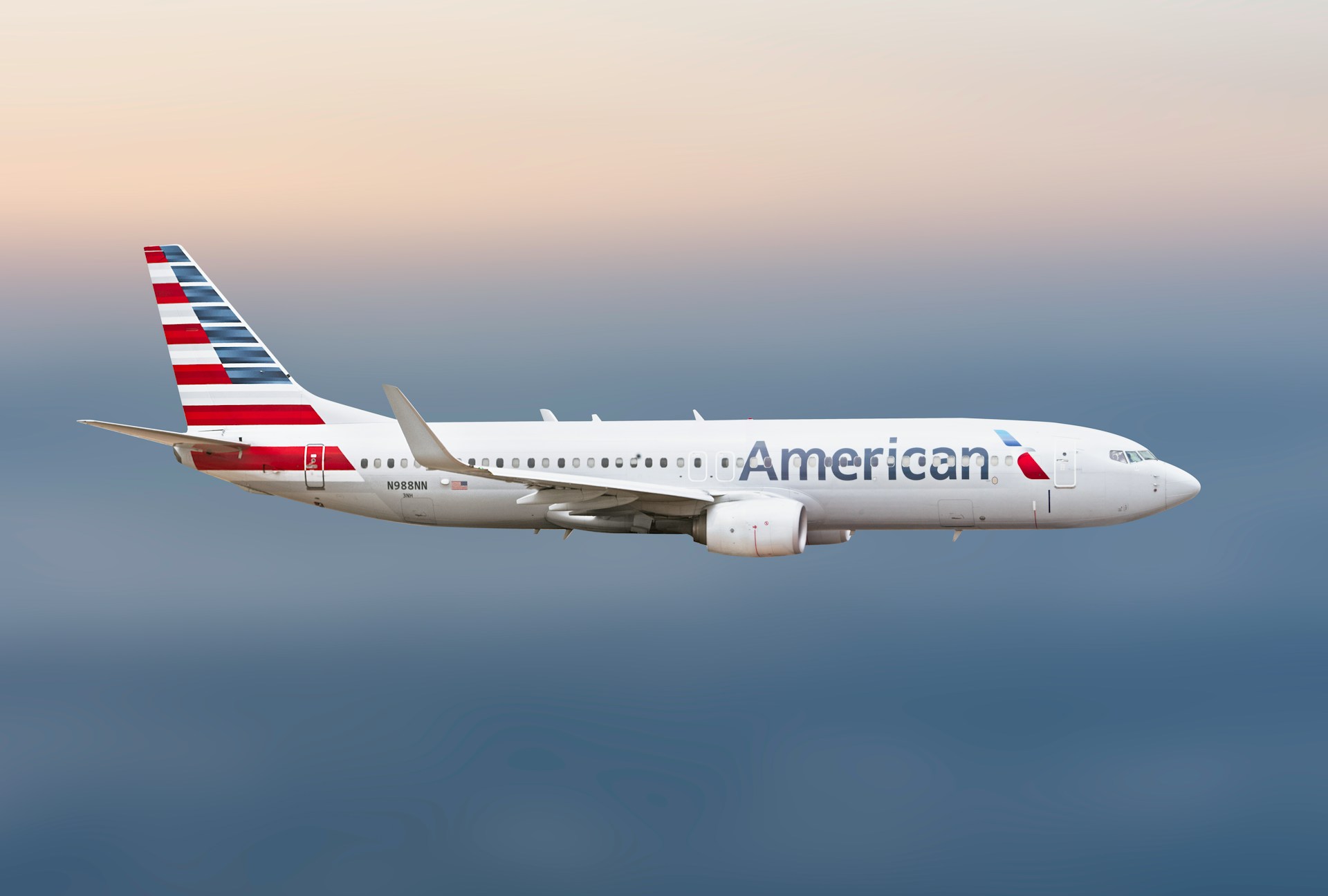 An American Airlines plane flying