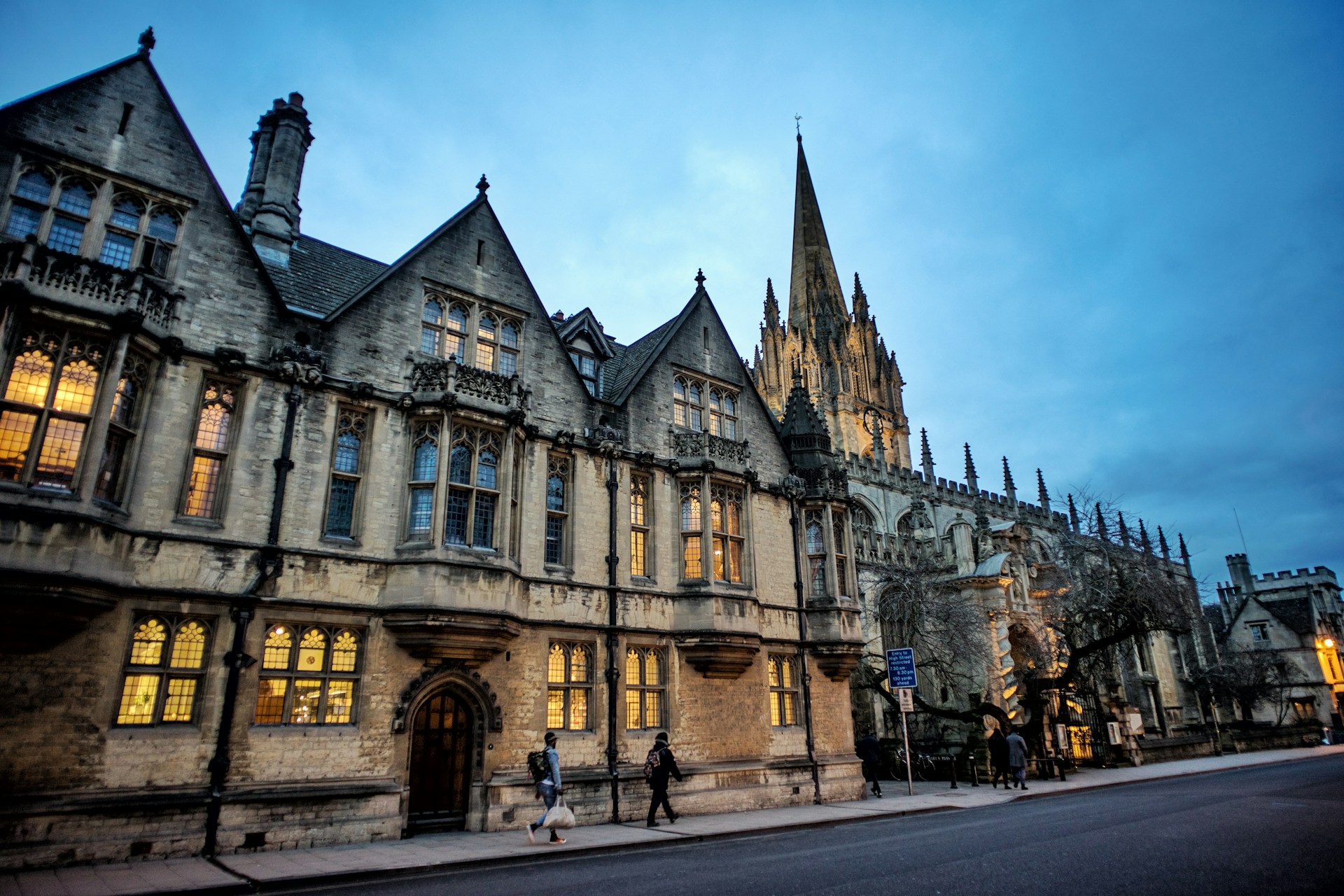 Gothic buildings in Oxford, England