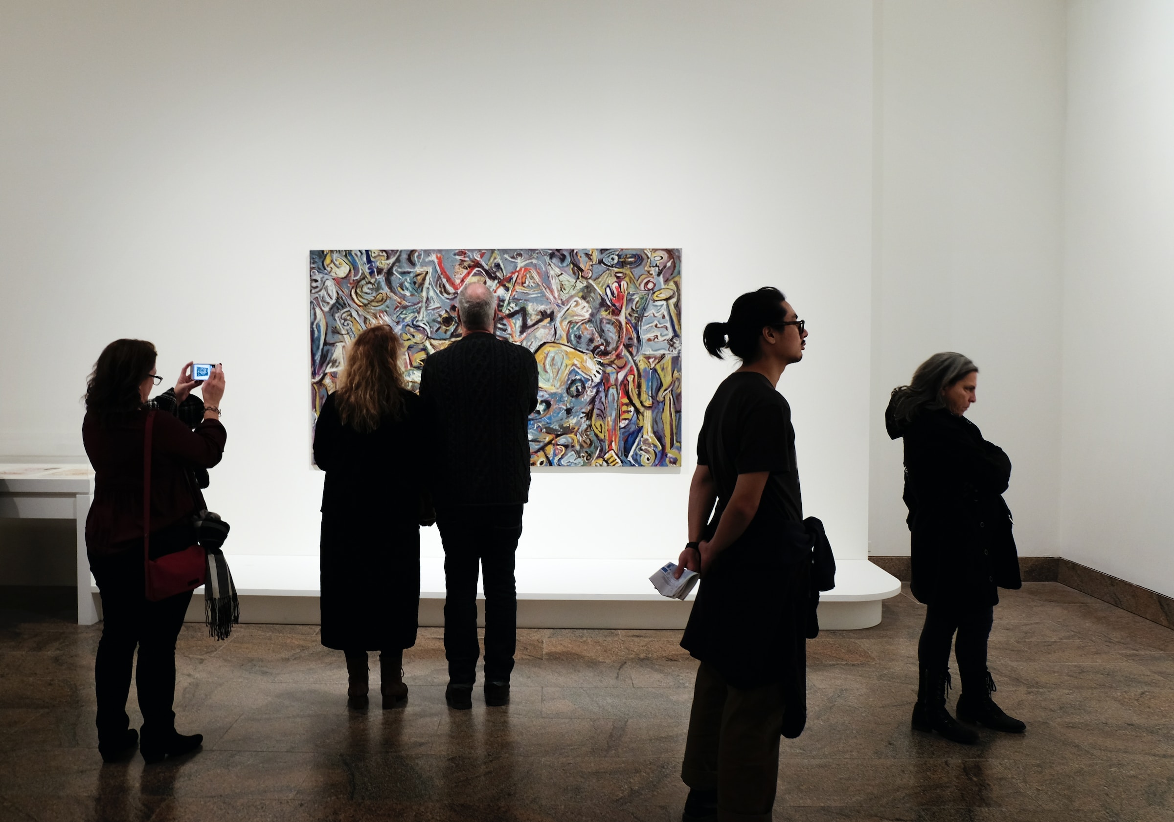 People in New York art gallery