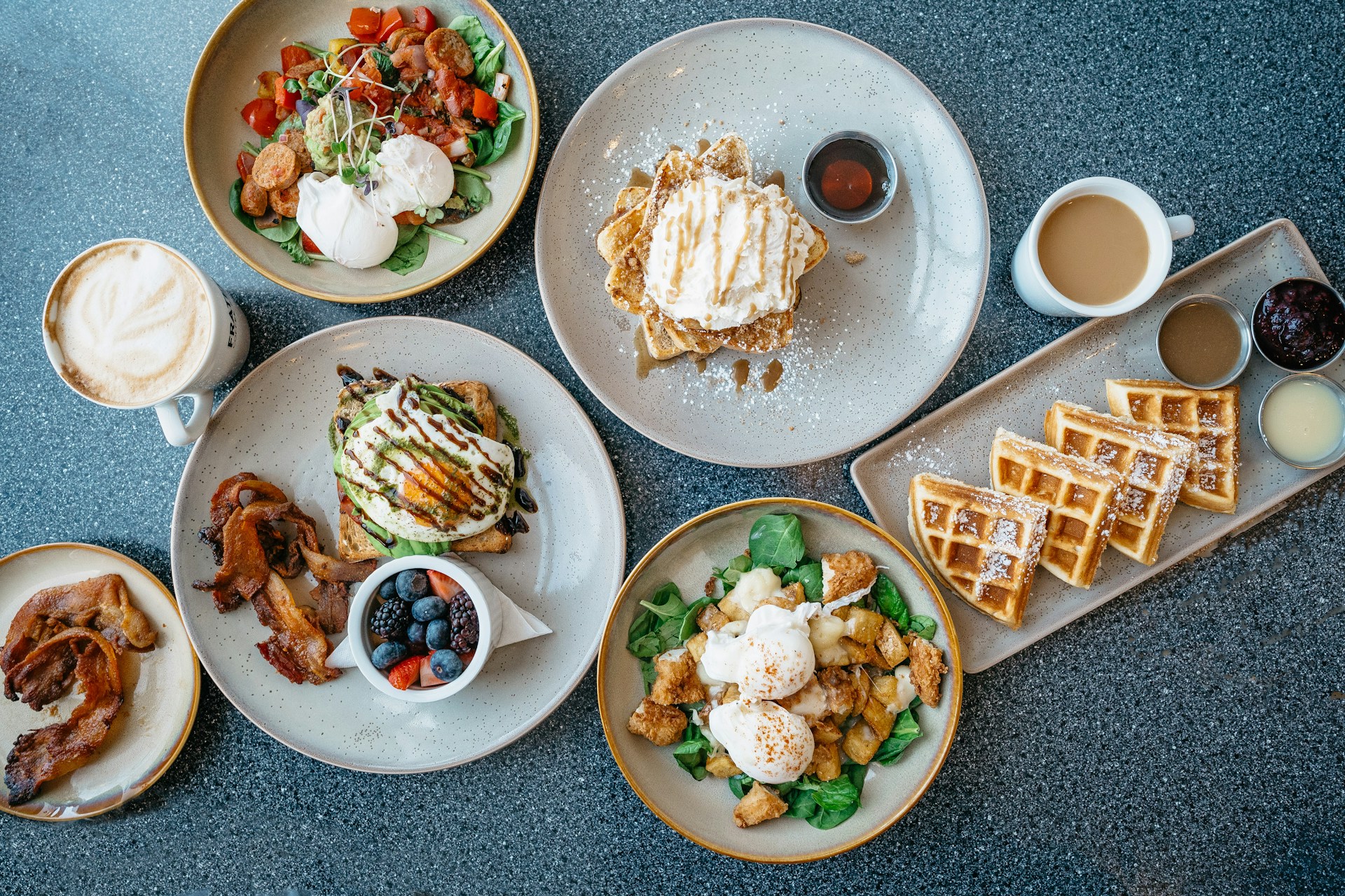 Breakfast at a restaurant