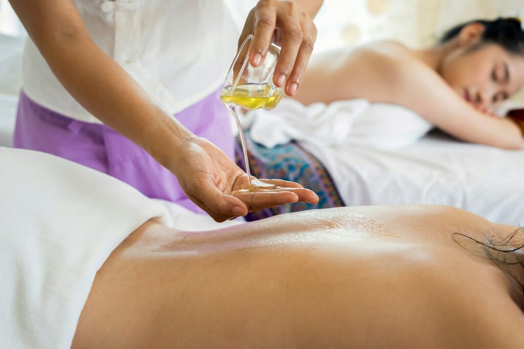 A person having a massage