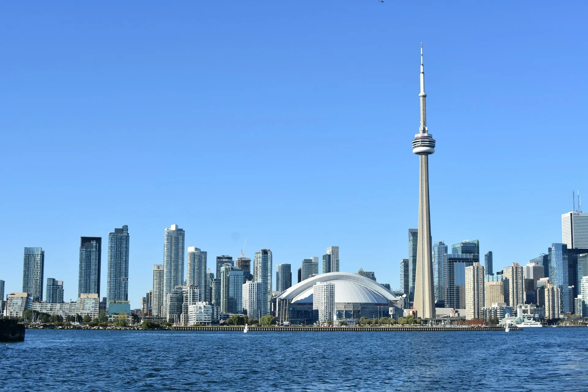 Toronto tower with blue sky