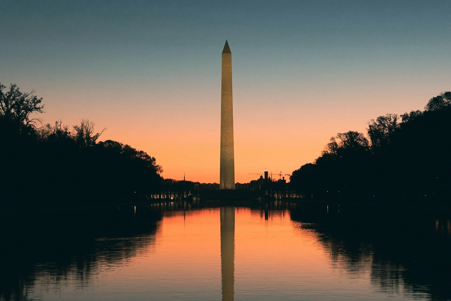 obelisk at sunset
