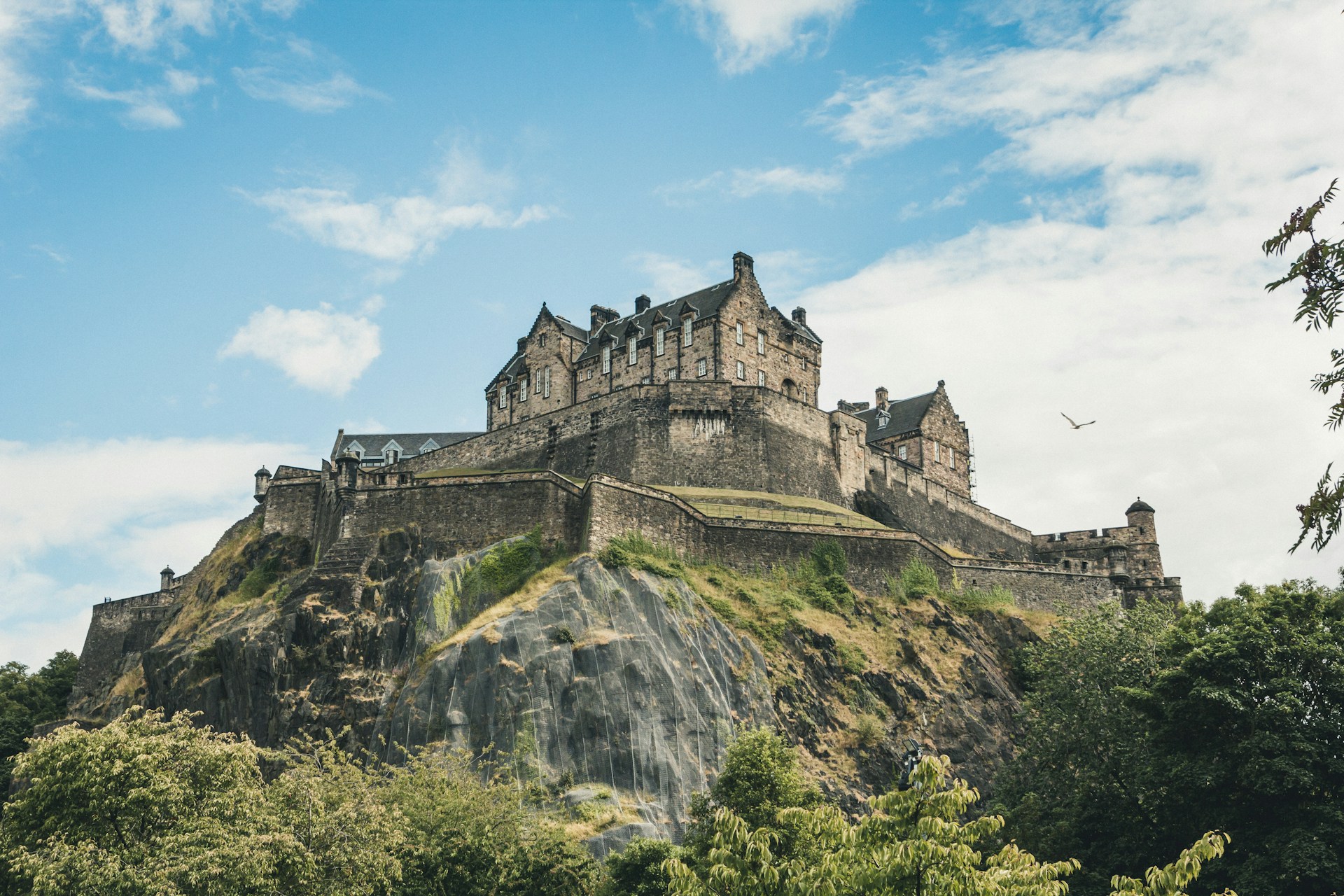 A view of Edinburgh Castle on its hilltop